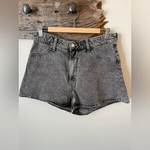 H&M Black Wash Jean Shorts